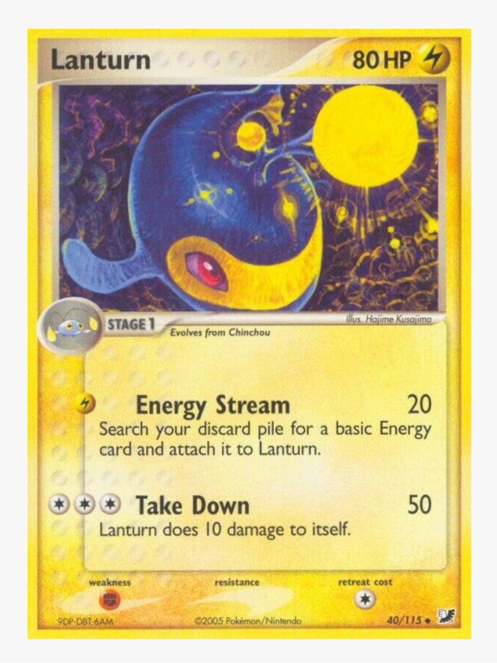 Lanturn EX Unseen Forces Pokemon Trading Card